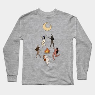 Witches Dancing Under the Moonlight Long Sleeve T-Shirt